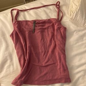 Anthropologie pink cami/short PJ set